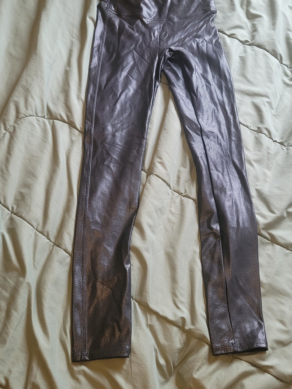 SPANX Black Leggings rocker Goth Emo Cyber Steam Punk Small Relaxed Urban Chic